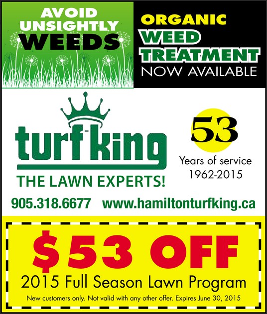 Turf King Lawn Care is rooting for the Hamilton Tiger Cats to win the 2014 Grey Cup